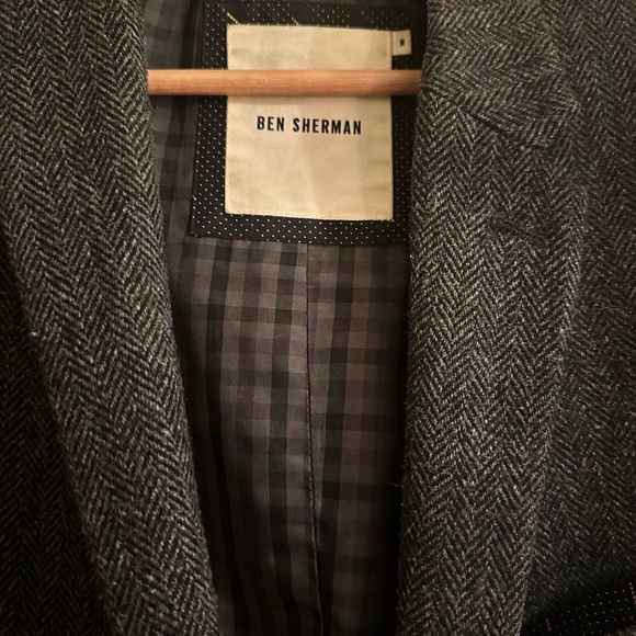 Ben Sherman Gray Herringbone Blazer - Picture 1 of 3